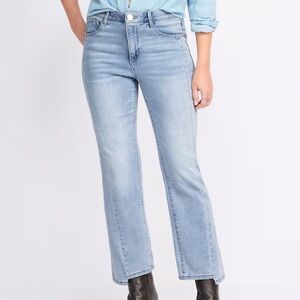 NWT Democracy Ab Solution Skyrise Barely Boot Jeans with Clean Finish Step Hem